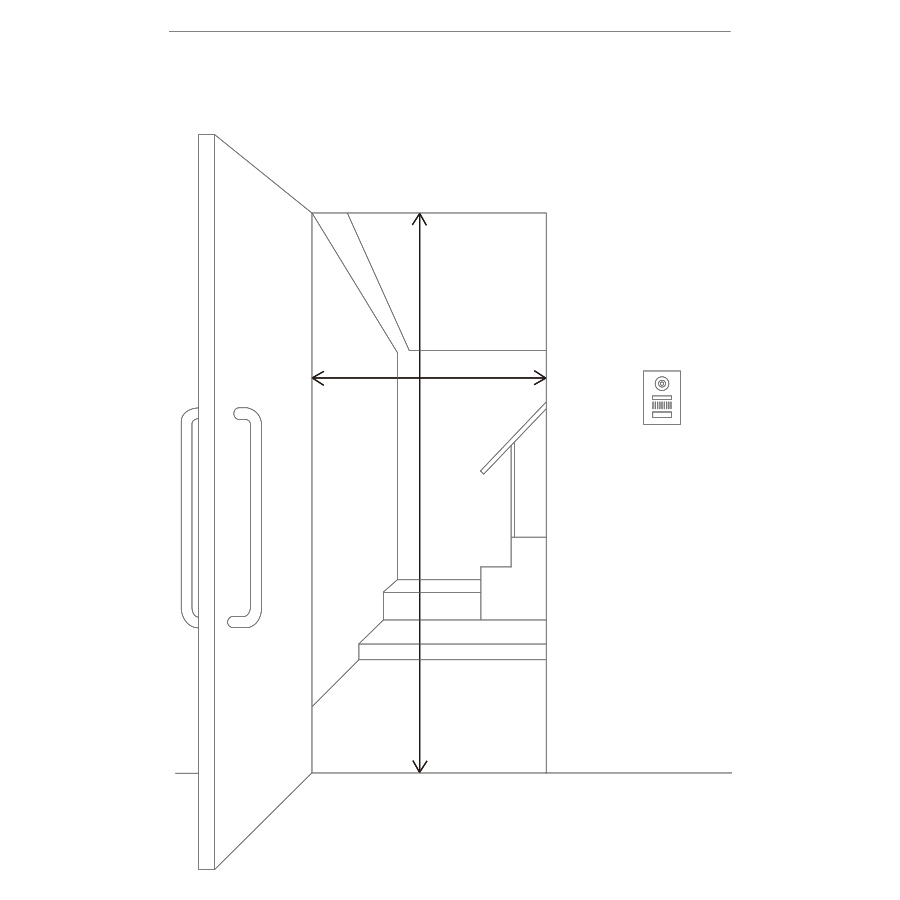 図：玄関の幅・高さ