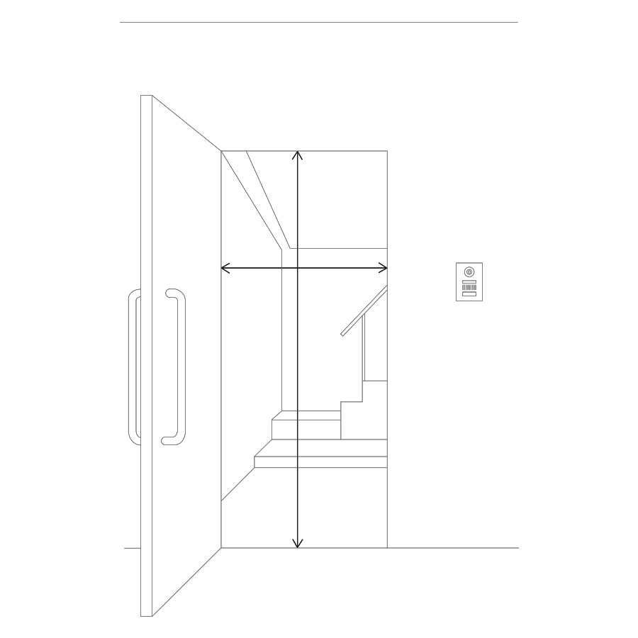 図:玄関の幅・高さ