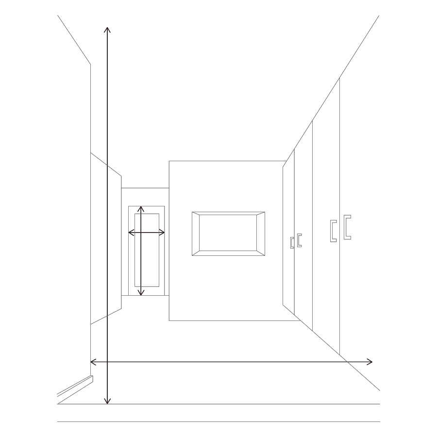図：廊下の幅・高さ