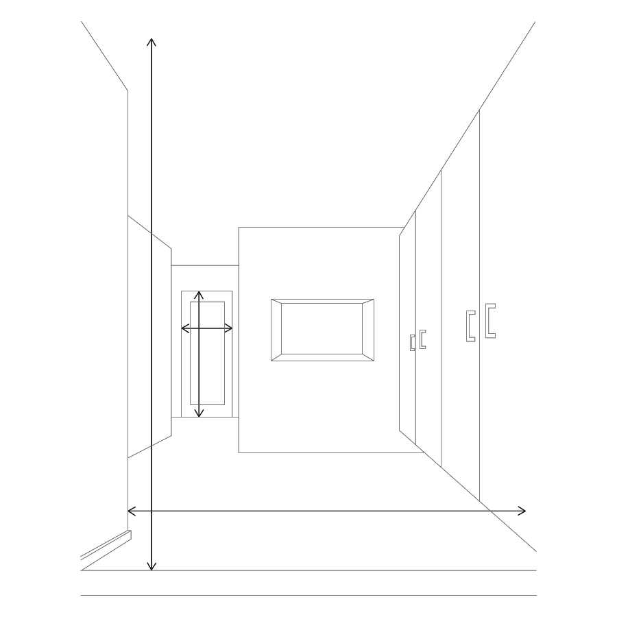 図:廊下の幅・高さ