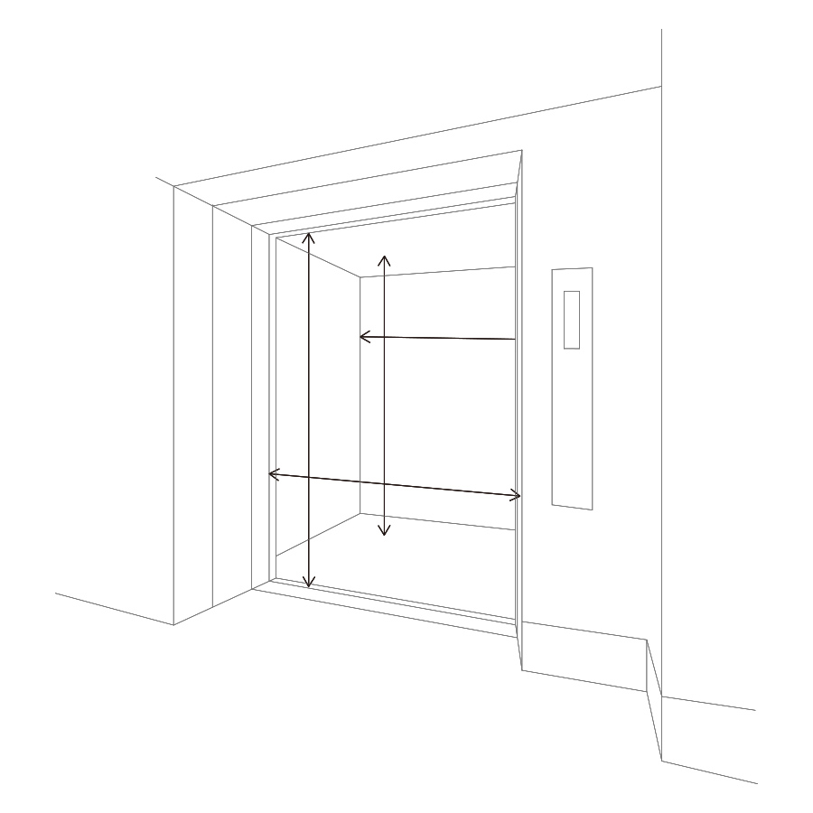 図:エレベーターのサイズ