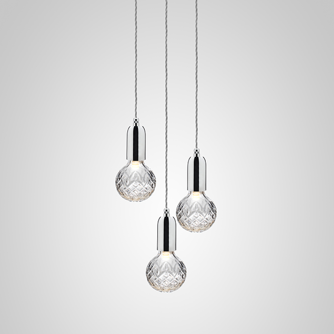 CLEAR CRYSTAL BULB CHANDELIER 3P (CHROME | シャンデリア | LEE BROOM ONLINE STORE  - リーブルーム 日本公式オンラインストア