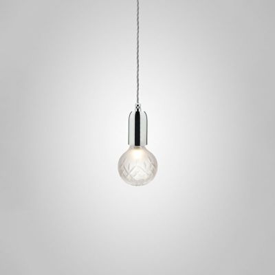 CLEAR CRYSTAL BULB PENDANT (POLISHED CHROME) - JPN | ペンダント