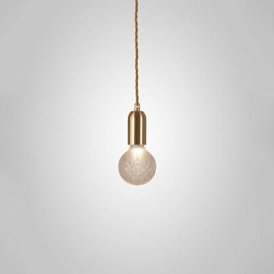 CLEAR CRYSTAL BULB PENDANT (BRASHED BRASS) - JPN | ペンダント